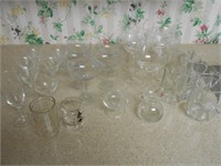 26 Piece Miscellaneous Clear Glass Cups