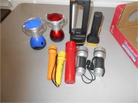 Large Group of Flashlights 9 Count