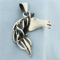 Designer Horse Pendant in Sterling Silver