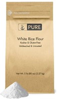 New White Rice Flour (5 lb.) by Pure Ingredients,