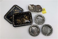 4 Carter Hall Smoking Tobacco Ashtrays, 2 Bird