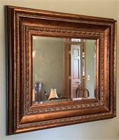 Framed Decorative Beveled Mirror