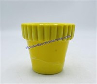 Small Yellow Swirl Glass Planter