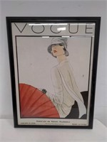 Framed poster of a 1928 Vogue Magazine cover
