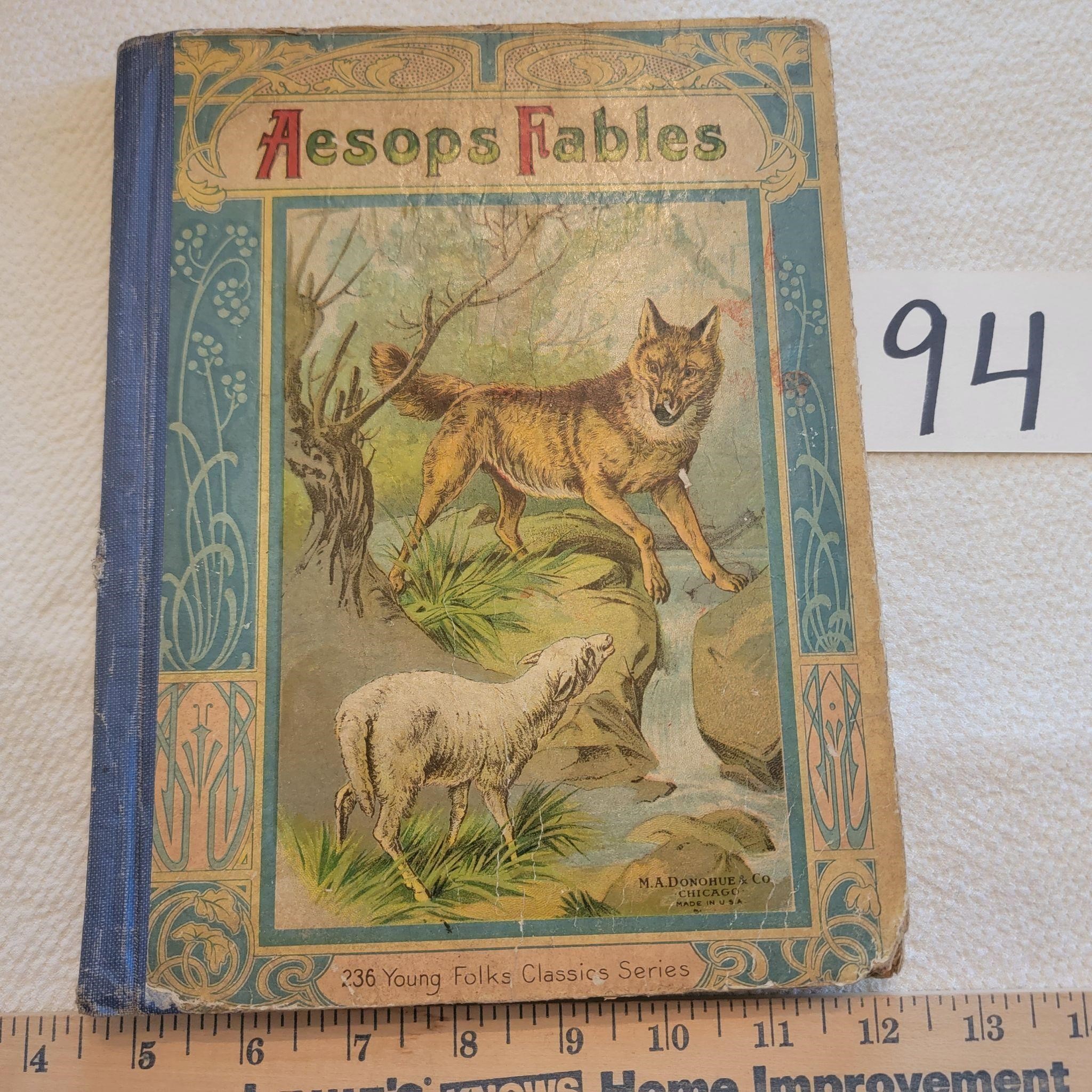 Vintage Children's Book- Aesop's Fables