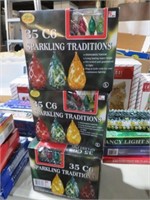 4 BOXES OF SPARKLING TRADITON CHRISTMAS LIGHTS NIB