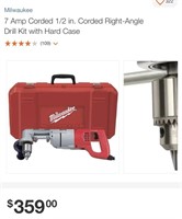 Milwaukee Corded 1/2" Right Angle Drill Kit