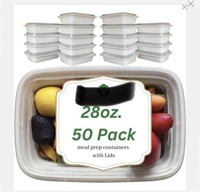 MICROWAVE SAFE FOOD CONTAINERS 28OZ 50PC