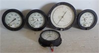 (5) Hydraulic pressure gauges.