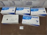 5 NEW Nitrile Examination Gloves size L