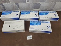 5 NEW Nitrile Examination Gloves size L