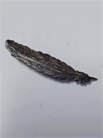 Marked Sterling Leaf Brooch- 2.7g