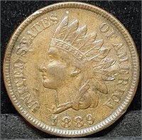 1889 Indian Head Cent, High Grade, Nice Coin!