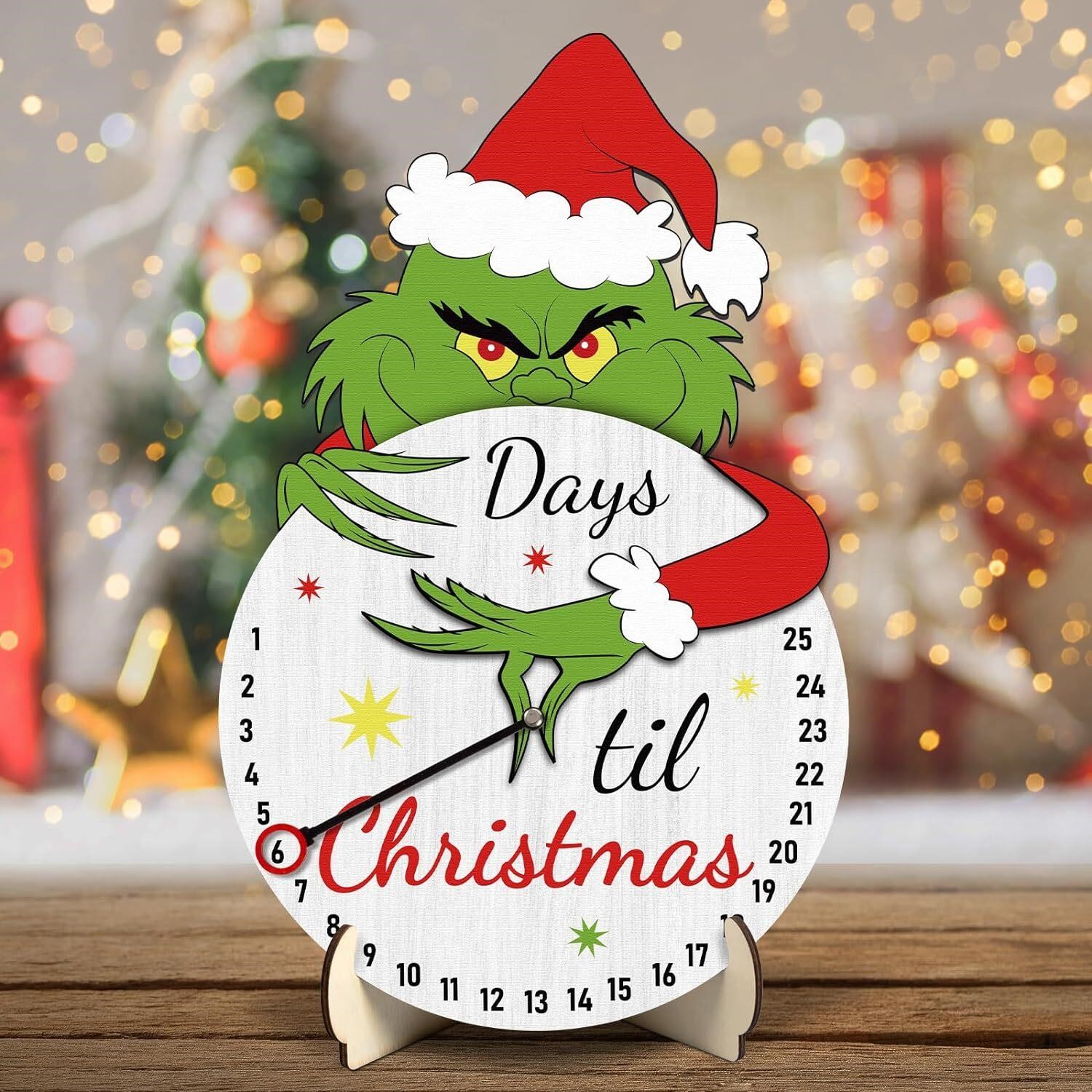 Christmas Decorations Countdown Calendar Sign