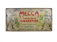 Baseball Ad Signage MECCA Turkish Blend Cigarettes