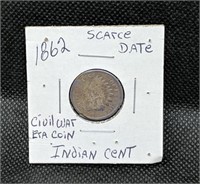 1862 Civil War era Indian Cent Penny.