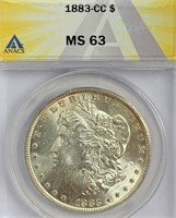 1883-CC Morgan Silver Dollar MS-63
