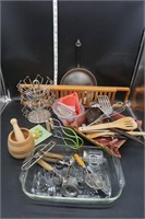 Various Kitchen Utensils, Pyrex  & More