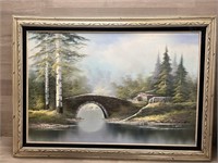 Signed Oil in Canvas Framed  44"x30”