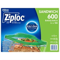 600-Pk Ziploc Brand Sandwich Bags
