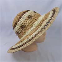 Ladies Denver Hayes Straw and Beads Sun Hat
