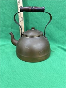Antique copper tea pot