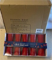 New Case of 6 Red Party Cup String Lights