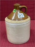 Half Gallon Stoneware Whiskey Jug, Two-toned