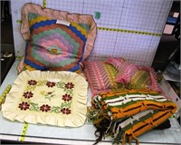 Handmade Sofa Pillow & Arm Covers and Afghan