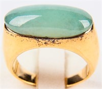 Jewelry 14kt Yellow Gold Jade Cocktail Ring