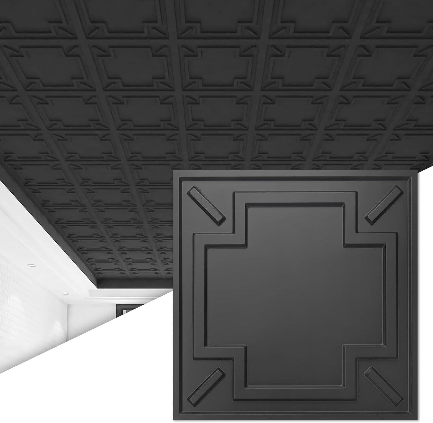 Art3d 2x2 Drop Ceiling Tile, 3D Panel, 12Pk