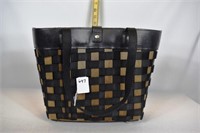 2007 LONGABERGER TO GO WOOD/LEATHER TOTE