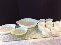 Pyrex cups and Bowls