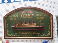 LARGE WOOD TITANTIC 3D SHIP OF DREAMS SIGN