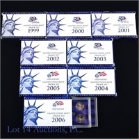 1999 - 2006 U.S. Mint Clad Proof Sets (8)