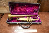 Antique Triomphe Valved Horn Trumpet in