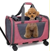 2x Prokei Pink Pet Carrier With Wheels