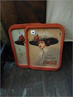 2 Coca Cola Serving Trays