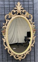 Syroco Floral Motif Reticulated Mirror