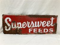 Supersweet Feeds Metal Adv. Sign, Rust/Paint