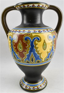 Dutch Handled Ceramic Vase by Emmy Gouda