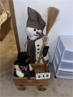 Snowmen, Decorative Wagon