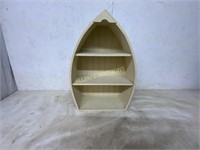 WOODEN BOAT SHELF  STORAGE BENCH AND MAGAZINES