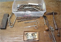 Container of Brace Bits & Scciors.