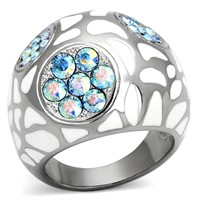 Bold Aquamarine Epoxy Fashion Ring