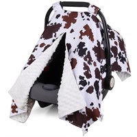 Rquite Cow Print Car Seat Cover Baby, Carseat