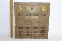 Vintage Apartment Brass Mailboxes WOW