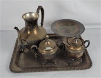 Vtg Glastonbury Silverplate Serving Set