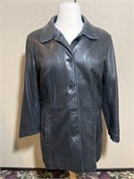 Leather Button Jacket Sz. Lg By 111State