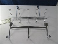 (2) Metal 18" Over-The-Door Robe/Clothes Hooks Hng
